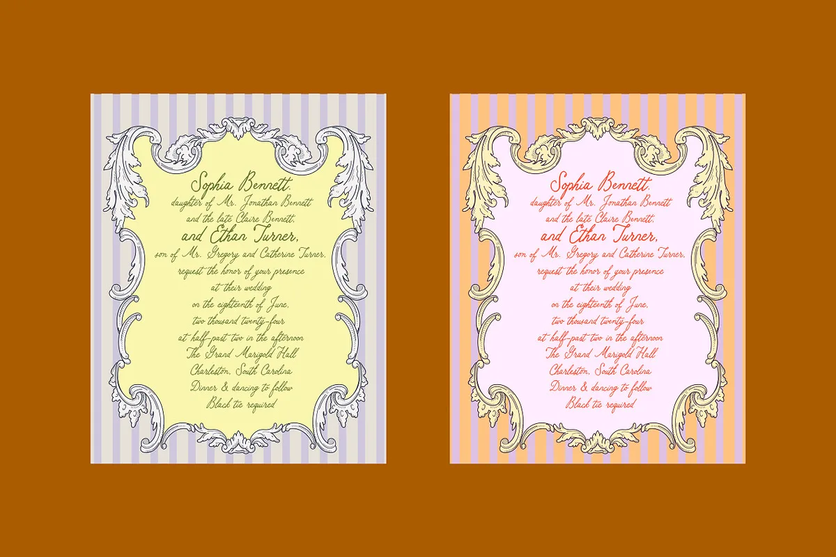Somerset Garden font alphabet, numbers and glyphs