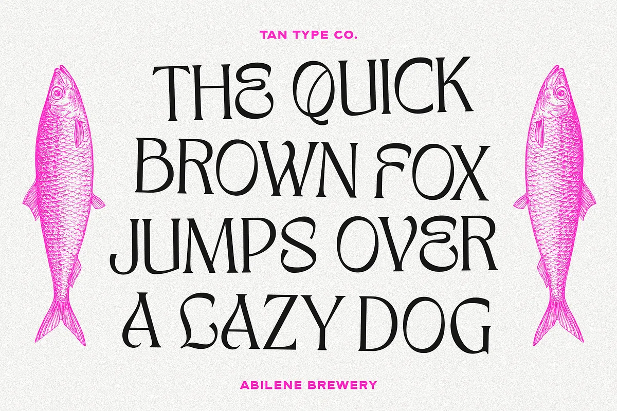 Tan Abilene Brewery font preview — sample text