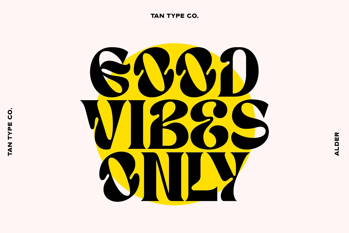Tan Alder font preview — sample text