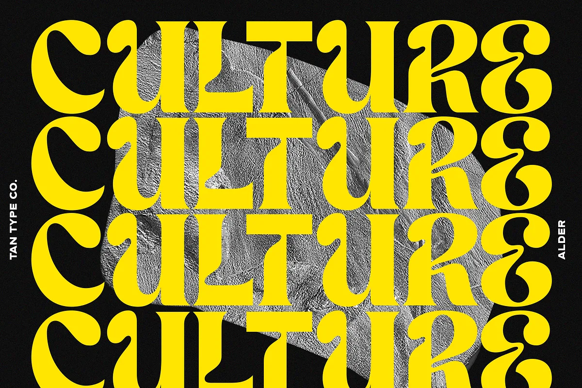 Tan Alder font style preview