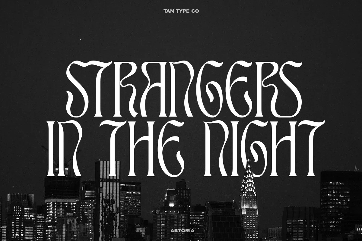 Tan Astoria font preview — sample text