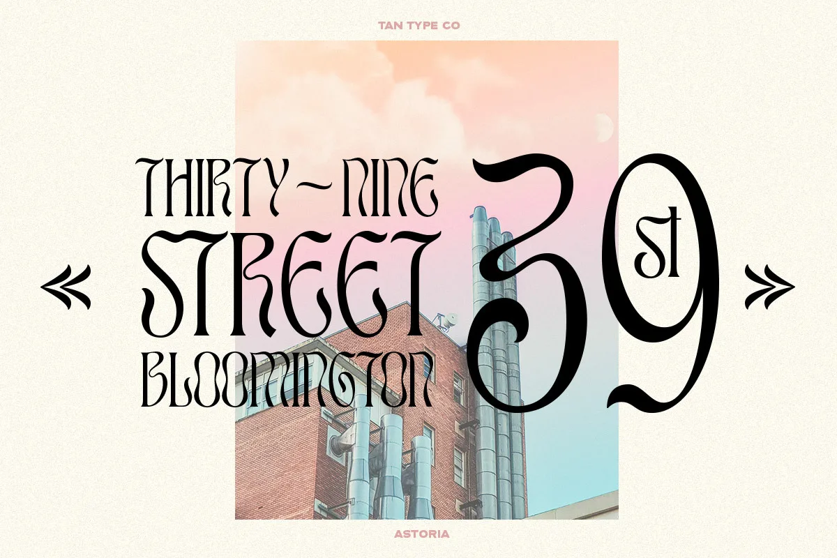Tan Astoria font style preview