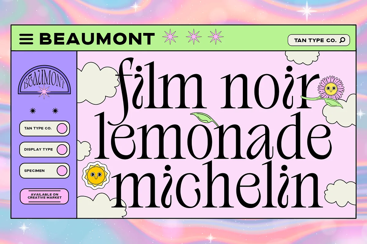Tan Beaumont font style preview