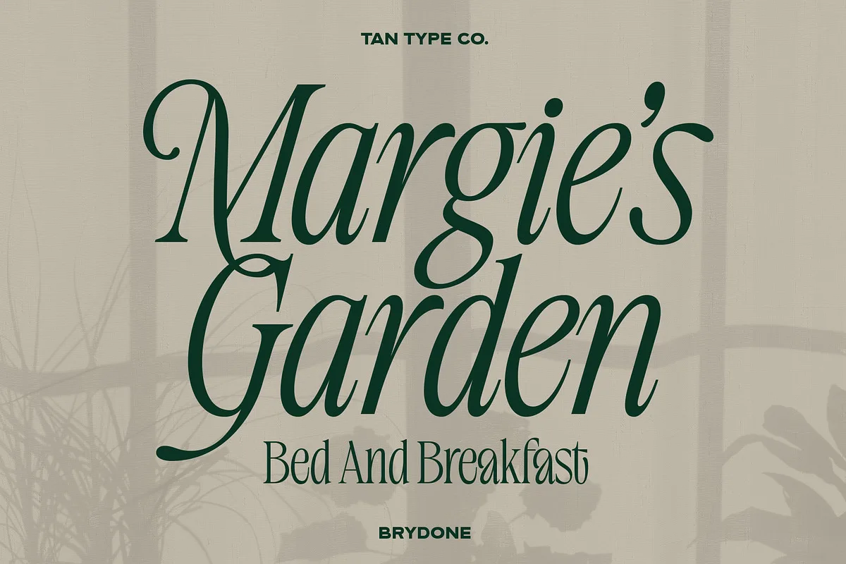 TAN BRYDONE font preview — sample text