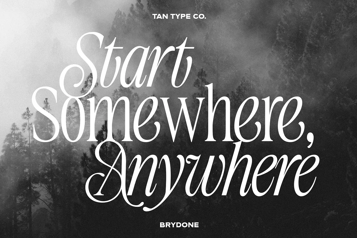 TAN BRYDONE font style preview
