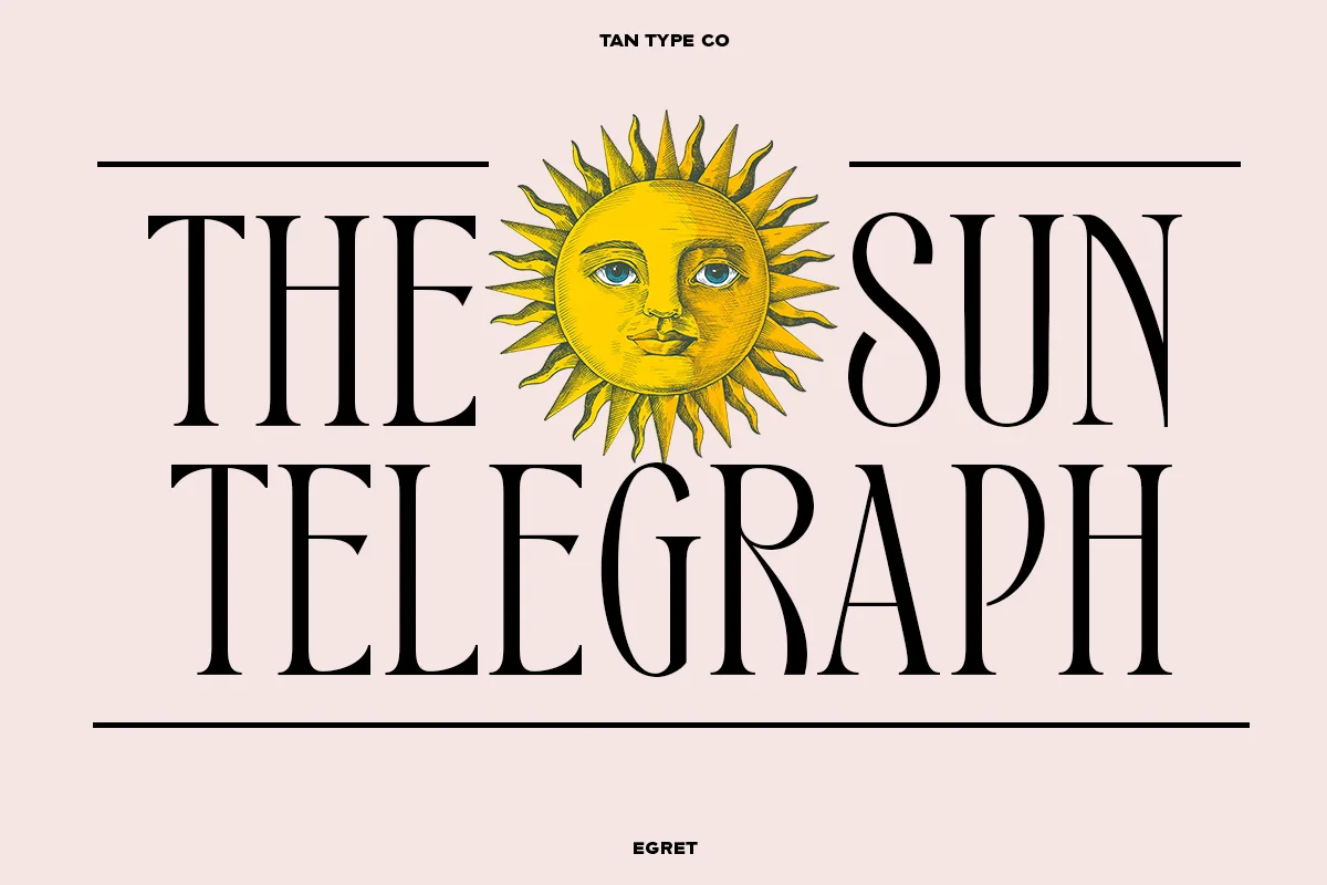 TAN - EGRET Font TAN – EGRET font preview — sample text