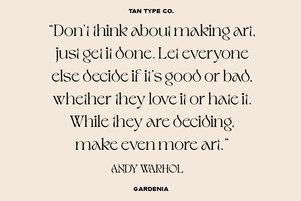 Tan Gardenia Font Tan Gardenia font alphabet, numbers and glyphs