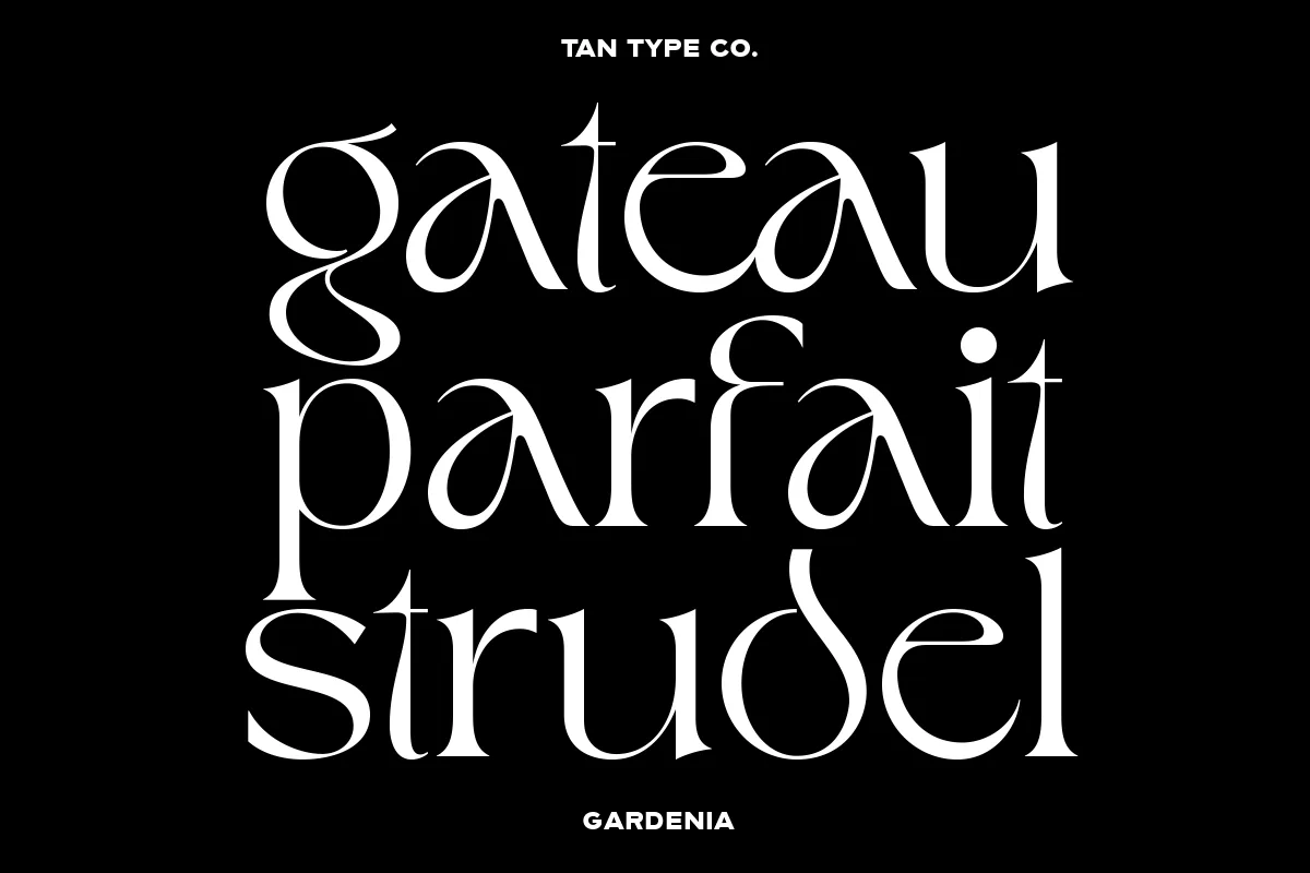 Tan Gardenia Font Tan Gardenia font used in a design mockup