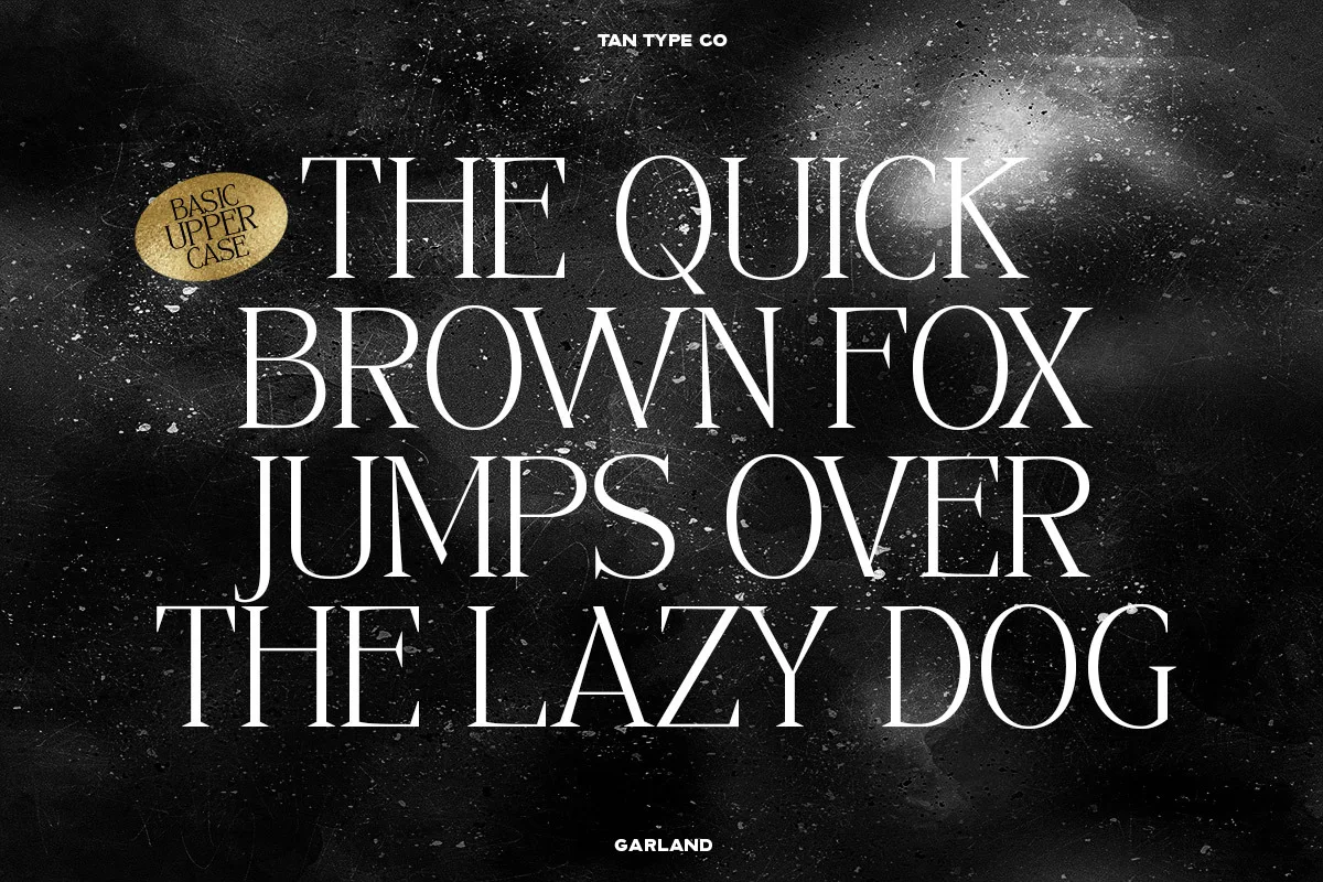 Tan Garland Font Tan Garland font used in a design mockup