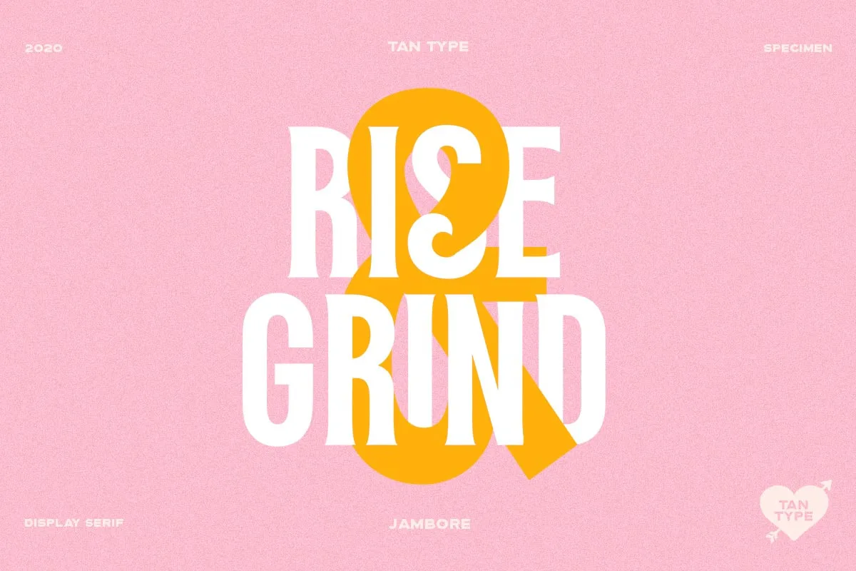 Tan Jambore font alphabet, numbers and glyphs
