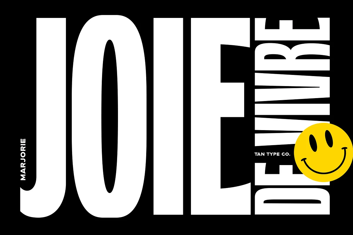 Tan Marjorie font preview — sample text