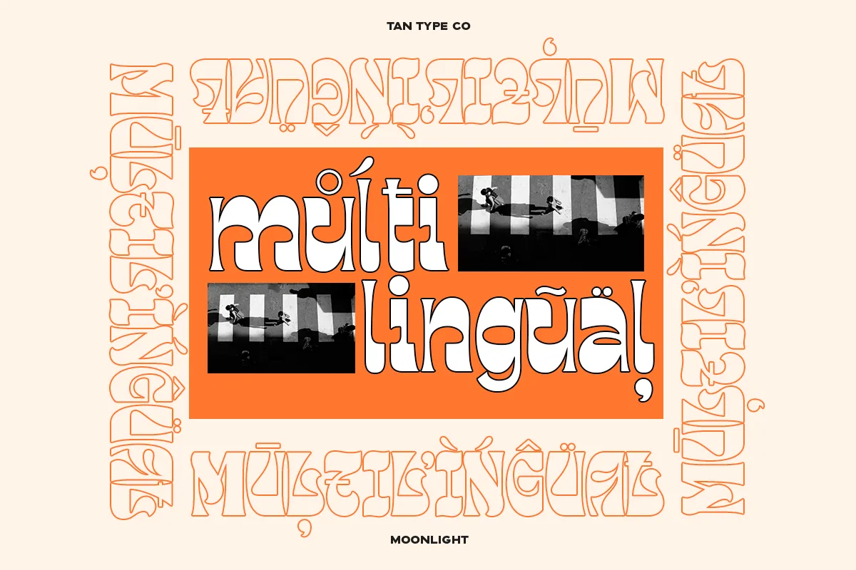 Tan Moonlight font preview — sample text