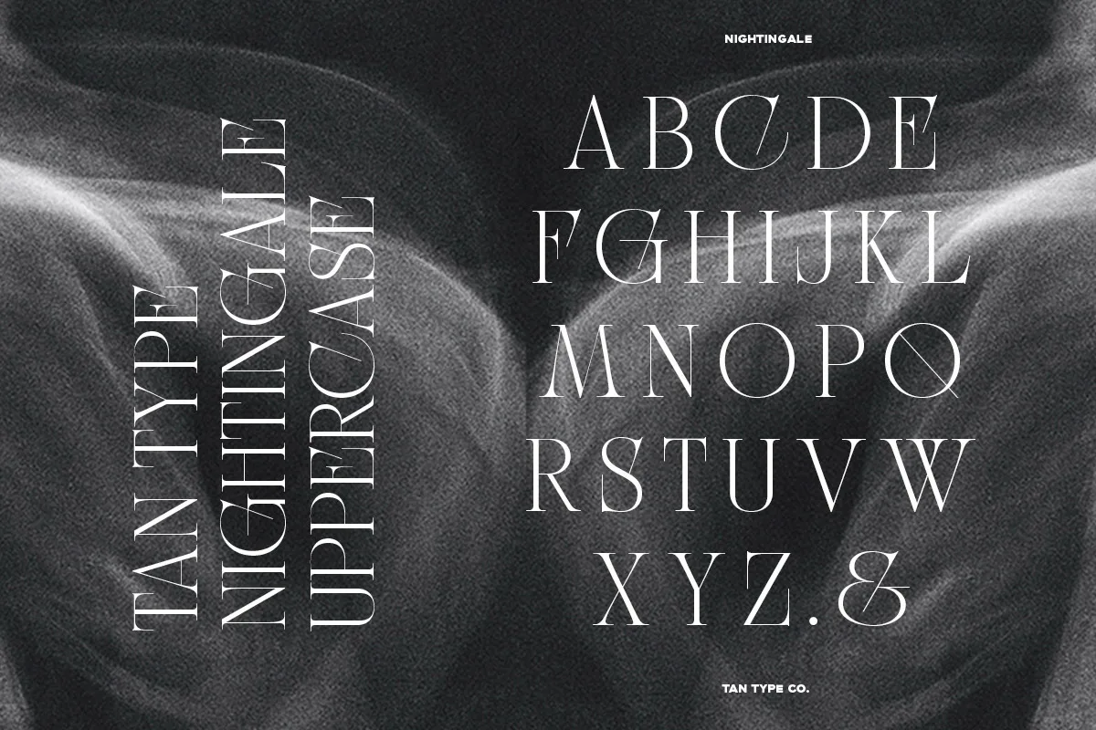 Tan Nightingale font preview — sample text