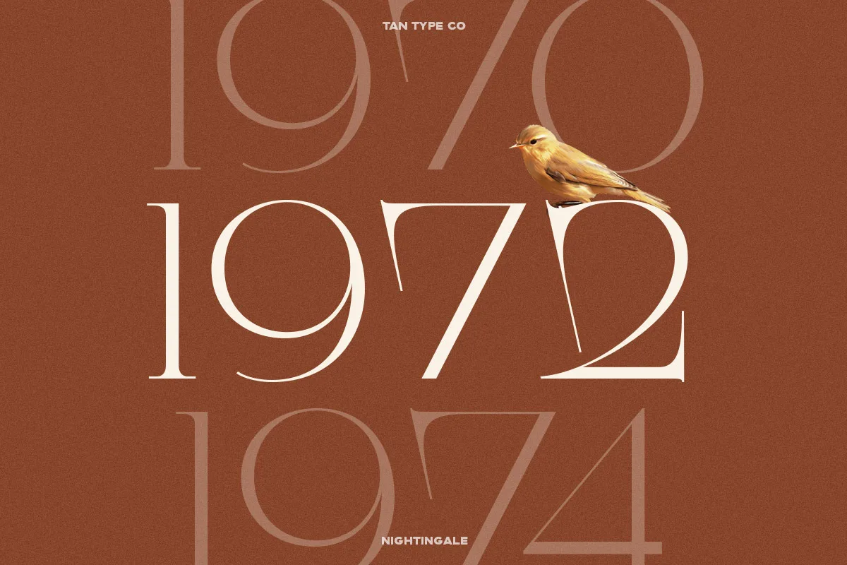 Tan Nightingale font style preview