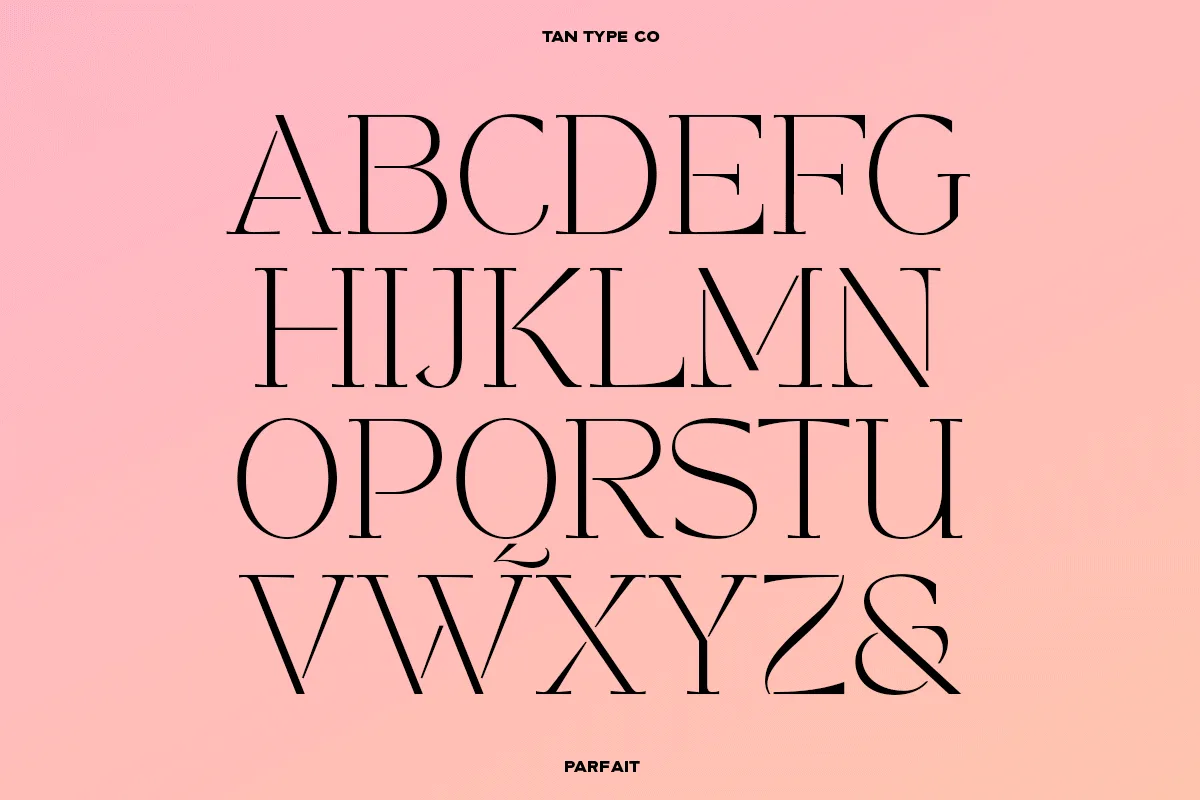 Tan Parfait font style preview