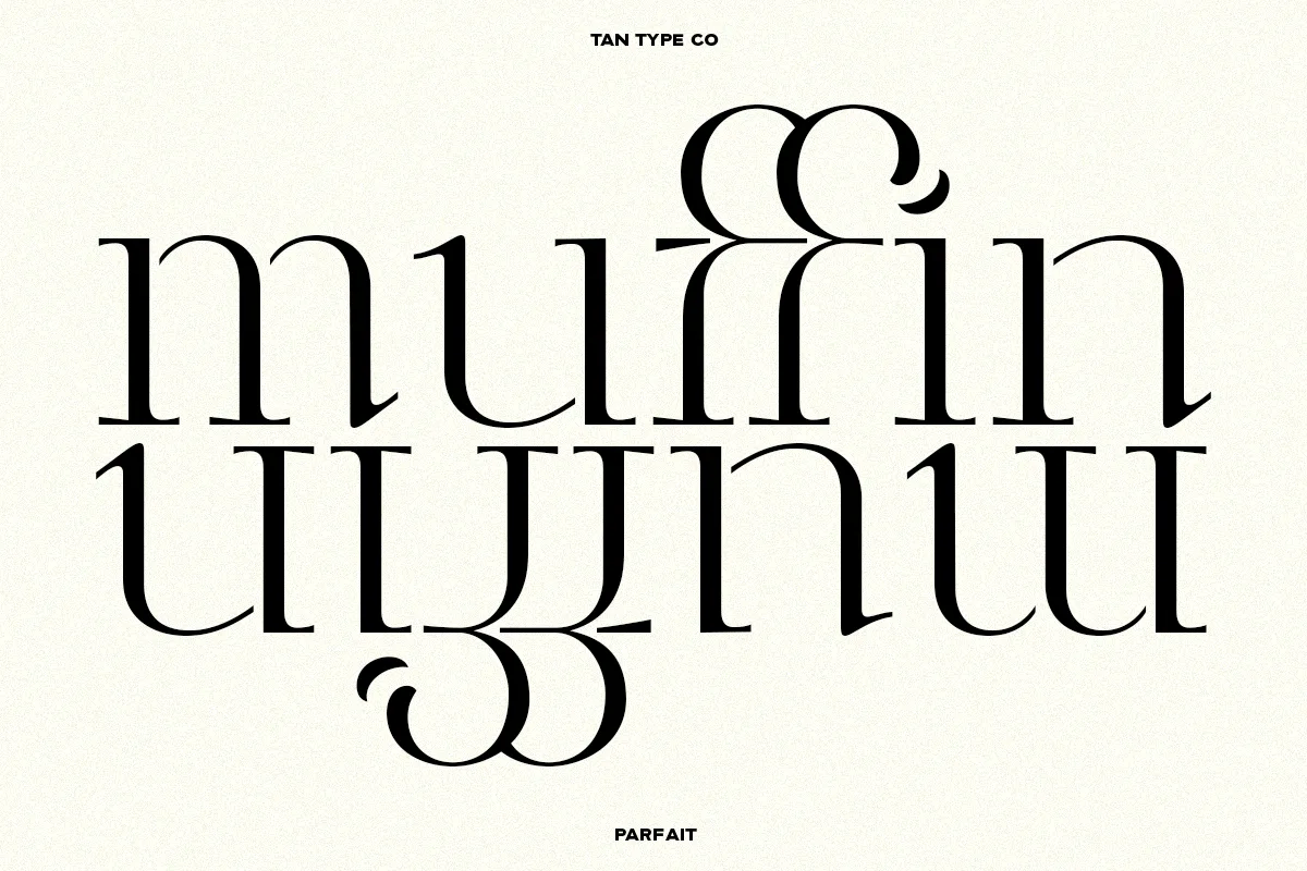 Tan Parfait font used in a design mockup