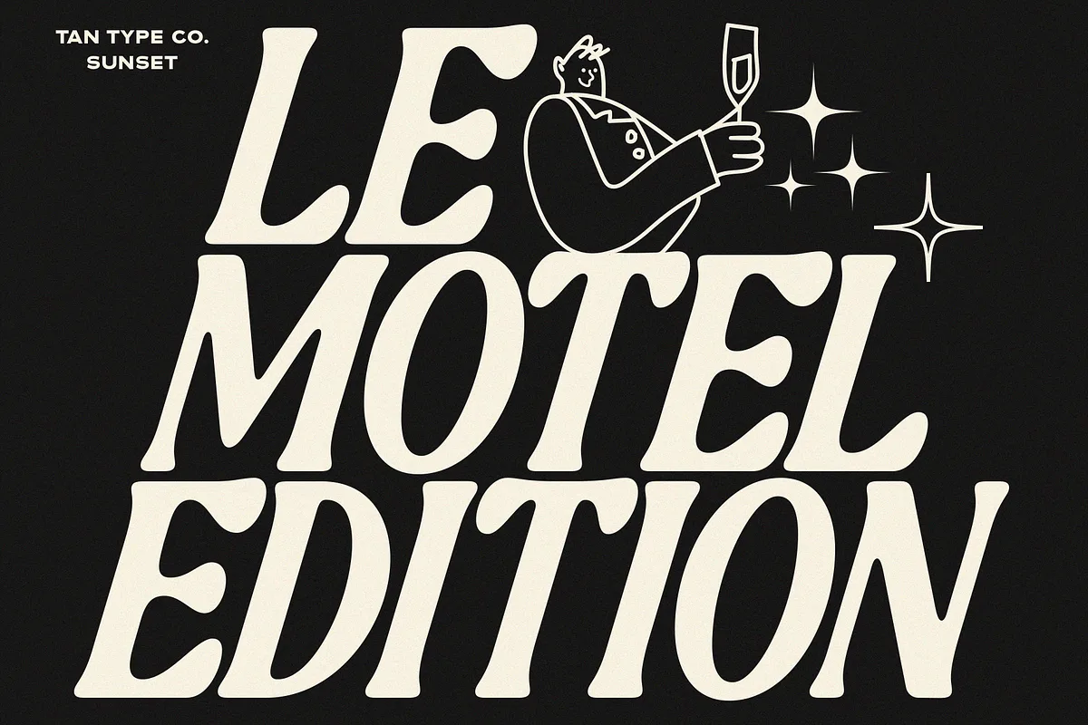 TAN - SUNSET Font TAN – SUNSET font preview — sample text