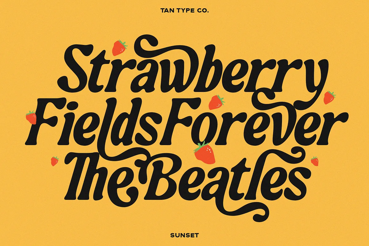TAN - SUNSET Font TAN – SUNSET font style preview
