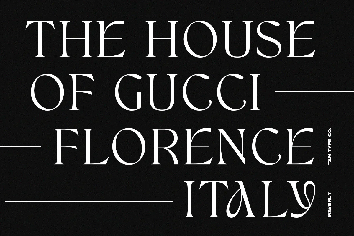 Tan Waverly Font Tan Waverly font preview — sample text