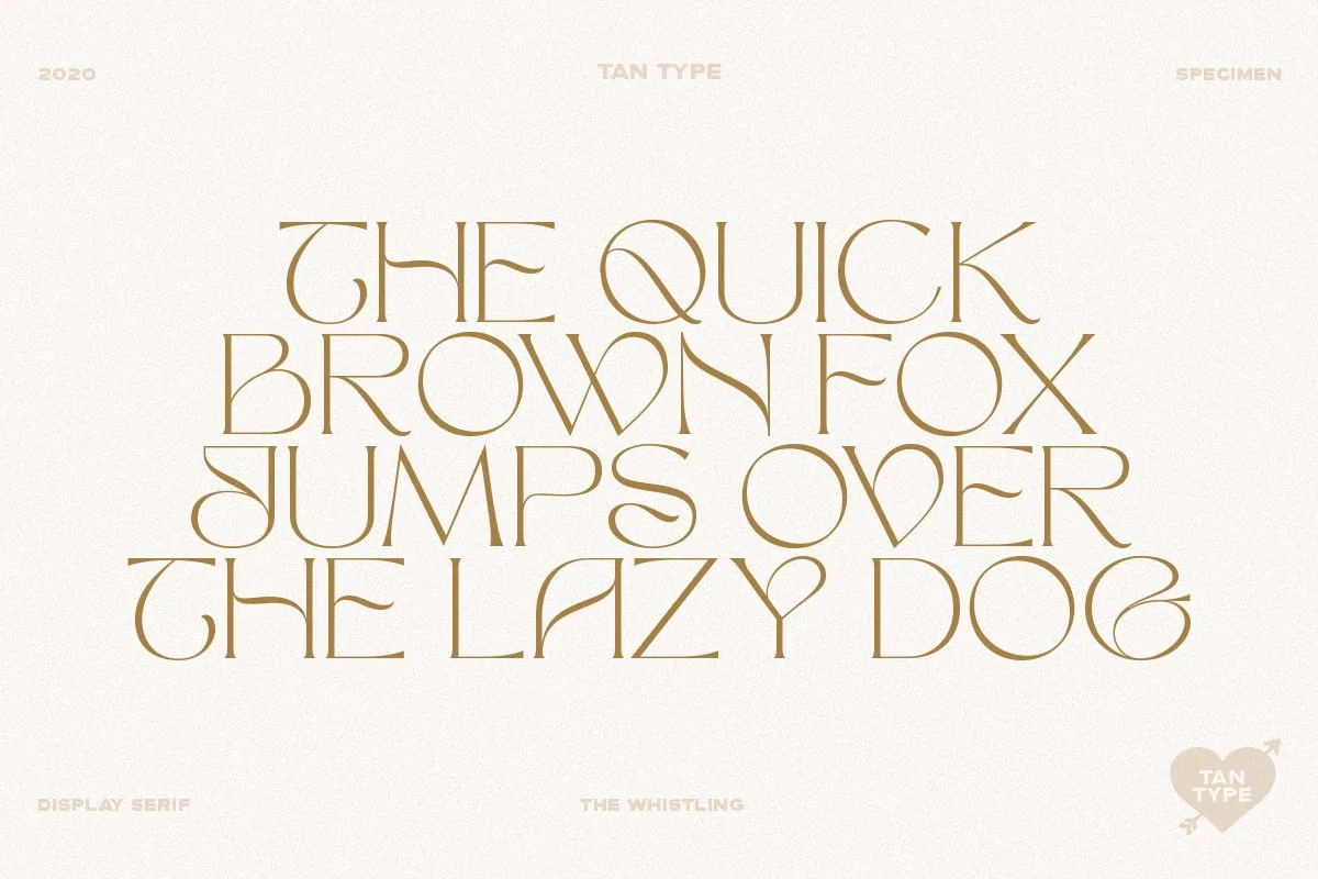 Tan Whistling font preview — sample text
