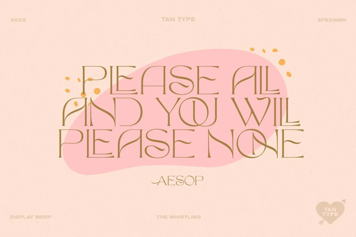 Tan Whistling font used in a design mockup