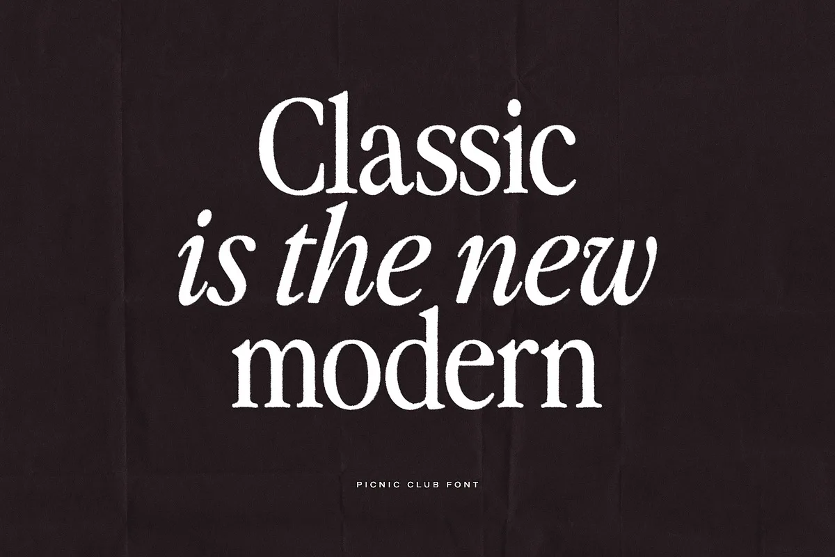The Picnic Club Font The Picnic Club font detail preview