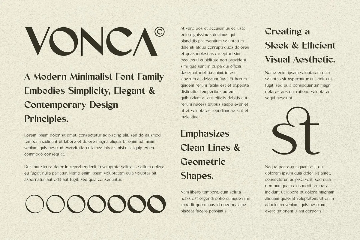 Vonca Font Vonca font style preview