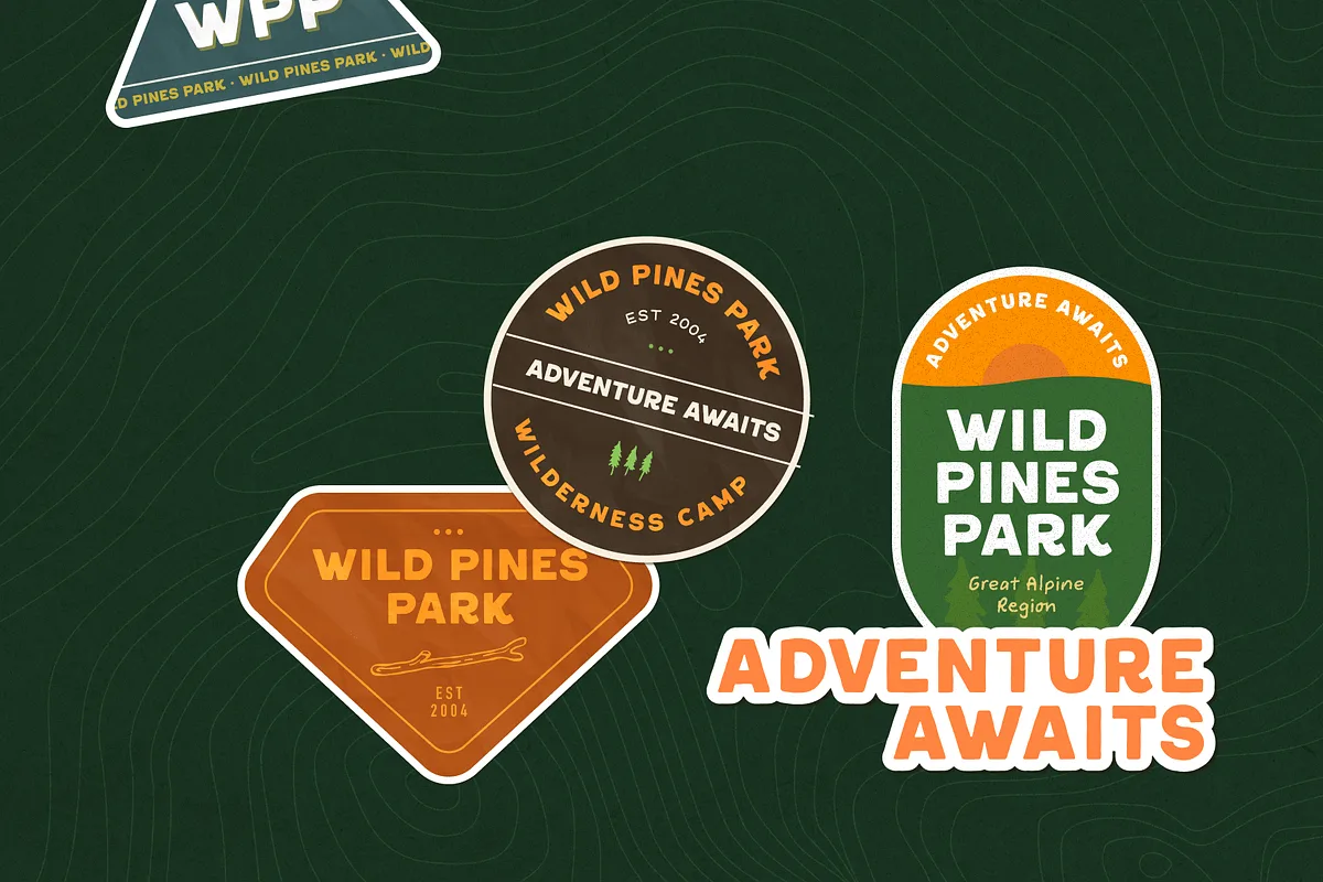 Wild Pines Park Font Wild Pines Park font style preview